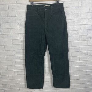 Levis Corduroy 94 Baggy Pants Womens Size 32 Green Straight Leg Pockets